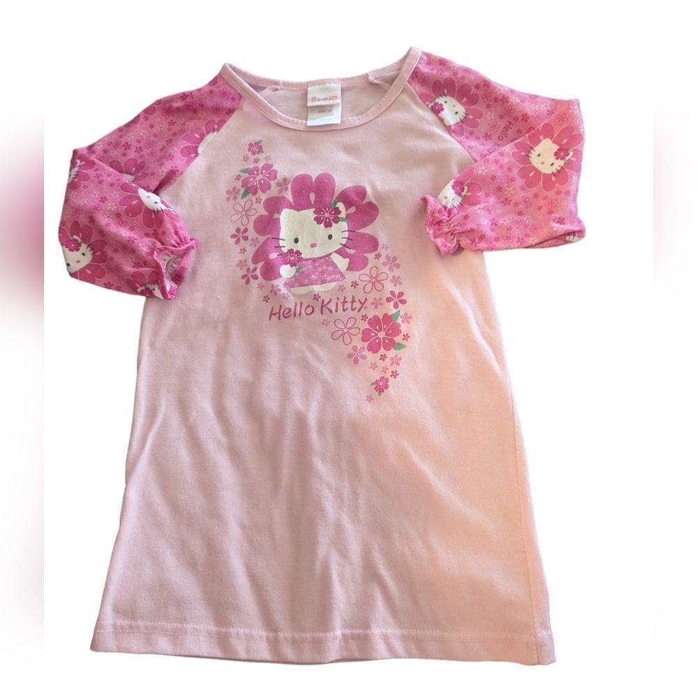Hello Kitty girls vintage pink‎ pajama gown size 5T